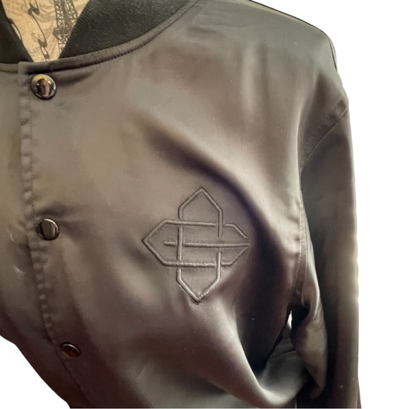 Beastmode Black Satin Bomber Jacket - Picture 3 of 7